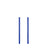 Two vertical Hydra Vertical Uprights by Bells of Steel stand parallel against a white background. Each blue metal bar features multiple evenly spaced holes, indicating they're part of a shelving or support structure.