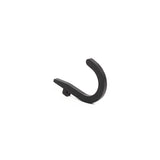 The Bells of Steel Utility Hook is a black, curved metal hook with a flat base, ideal for gym storage or organizing cable attachments, shown against a white background.