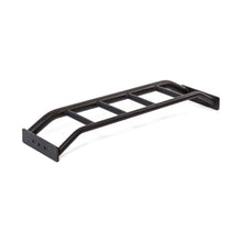 The Bells of Steel Multi-Grip Pull Up Bar is a black metal rack with four rungs, mountable on vehicles or flat surfaces, that serves as both a ladder rack and a pull up bar for strength training, shown on a white background.