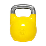 The Bells of Steel Wildman Clean & Press Kettlebell Bundle features a bright yellow kettlebell with a silver handle labeled "16KG" and "35LB," ideal for mastering the Clean & Press technique for total-body strength and enhanced shoulder stability.