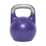 The Bells of Steel Competition Kettlebell features a purple ergonomic design, a silver handle, and weight stamps "20 KG" and "44 LB" on the front. The product is shown against a plain white background.