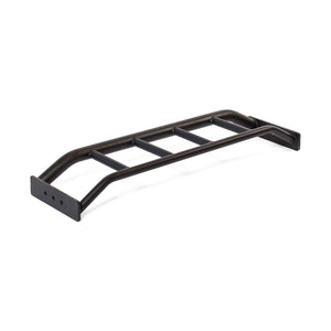 The Bells of Steel Multi-Grip Pull Up Bar, a black metal roof rack ladder with four rungs for vehicle mounting, appears on a white background—perfect for strength training or as an on-the-go workout accessory.