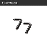 The Bells of Steel Safety Squat Bar - The SS4 features two metallic seal row handles with a right-angle design, shown as ideal squat bar attachments on a white background.