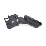 The Bells of Steel Seal Row Pad Rack Attachment features a padded black adjustable armrest with multiple adjustment holes and a metal mounting bracket—ideal as a chest support for your power rack.