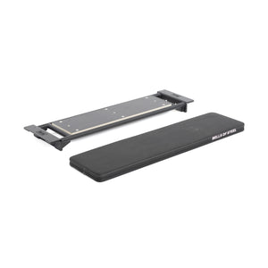 A rectangular black workout pad with "Bells of Steel" branding sits beside the Utility Seat for Hydra/Manticore, which features black end pieces, on a white background.